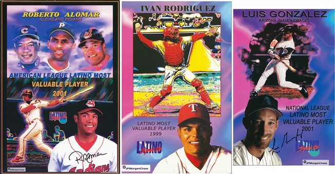 MLB Signed Posters Collection (41) – Including Roberto Alomar, Ivan Rodriguez and Luis Gonzalez (JSA Auction LOA)